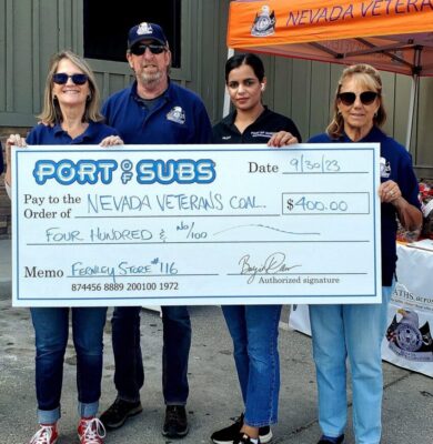 NV Veterans Coalition donation from Port of Subs