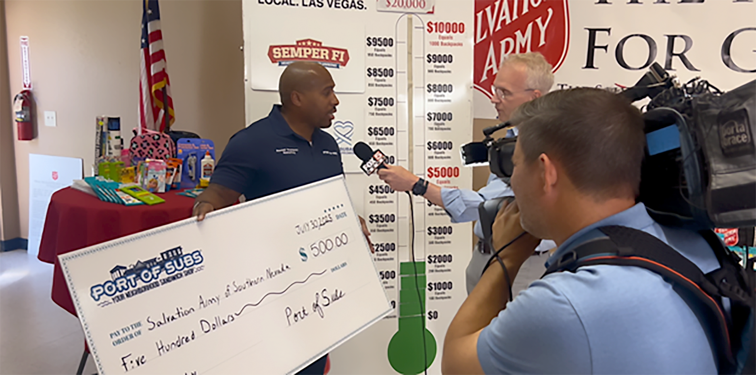 Southern Nevada Port Salvation Army Fundraiser Southern Nevada Port of Subs Donates to Schools through Salvation Army Fundraiser