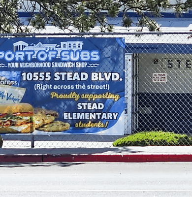 Stead Elementary School Port of Subs Banner Stead Elementary School Port of Subs Banner