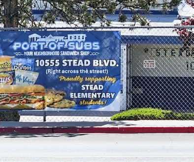 Stead Elementary School Port of Subs Banner
