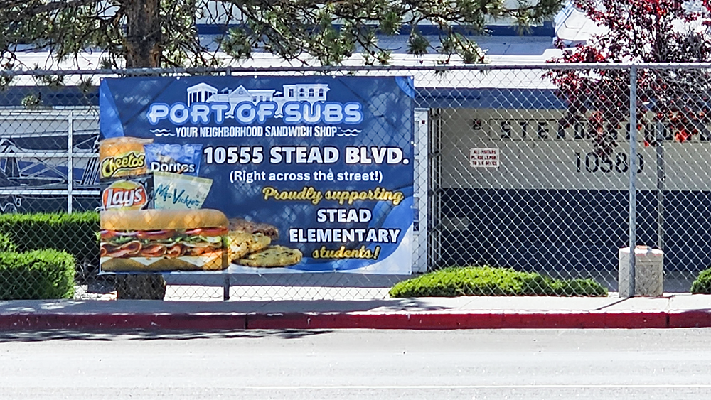 Stead Elementary School Port of Subs Banner Stead Elementary School Port of Subs Banner